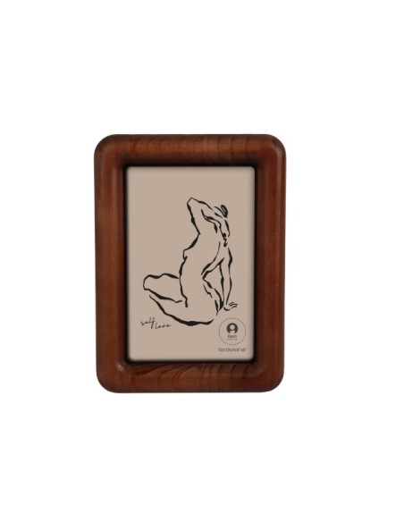 MARCO FOTO 10X15 ACACIA CRISTAL 14X2X19 MARRON