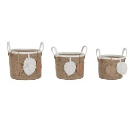 CESTA SET 3 FIBRA ALGODON 33X33X34 NATURAL