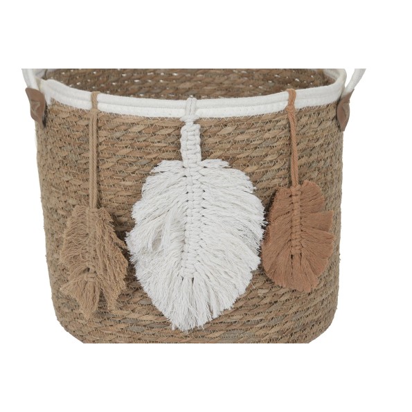 CESTA SET 3 FIBRA ALGODON 33X33X34 NATURAL