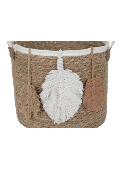 CESTA SET 3 FIBRA ALGODON 33X33X34 NATURAL