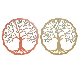 DECORACION PARED METAL 30X1X30 OLIVO 2 SURT.