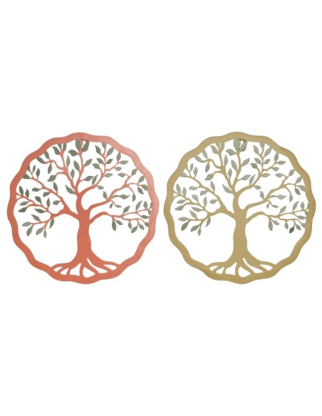 DECORACION PARED METAL 30X1X30 OLIVO 2 SURT.