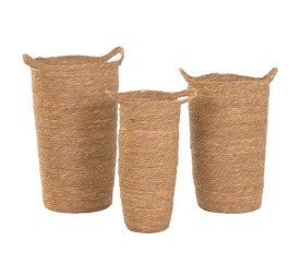 MACETERO SET 3 FIBRA 38X29X57 ASA NATURAL MARRON