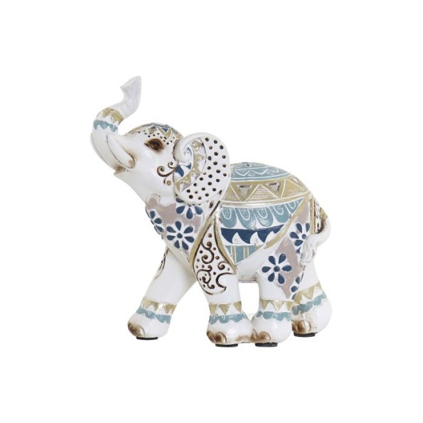 FIGURA RESINA 11,5X5X12 ELEFANTE BLANCO