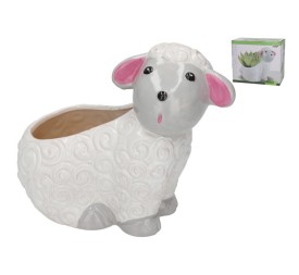 MACETERO PORCELANA OVEJA BRENDA 21X12X17,5 CM