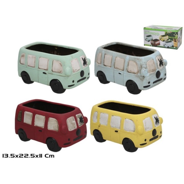 MACETERO AUTOMOVIL RAI 22,5X13,5X11CM 4 SURT.