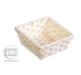 PANERA BAMBU CUADRADA NATURAL 16x16x5cm