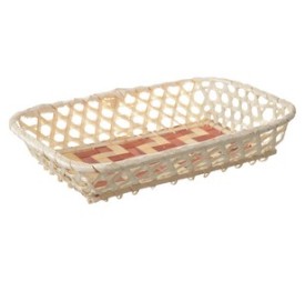 PANERA BAMBU PANAL RECTANGULAR BASE BICOLOR 26x19x5cm