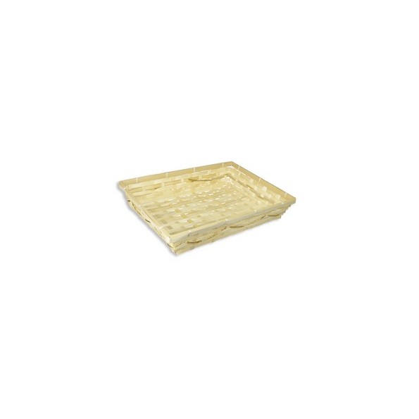 CESTO BAMBU RECTANGULAR NATURAL 38x29x7cm