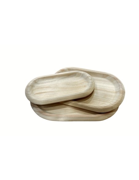 JUEGO 3 CENTROS OVAL PLANOS  46x30x4 cm.