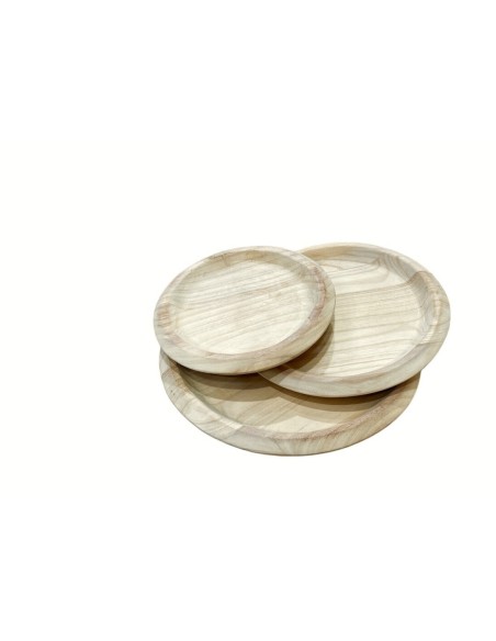 JUEGO 3 CENTROS REDONDOS PLANOS 38x38x4 cm.