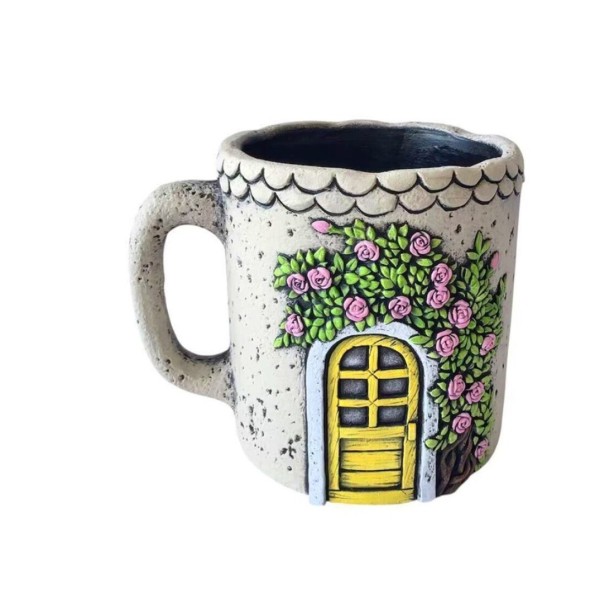 MACETERO TAZA TORRE L 19,8x15,7x16 cm.