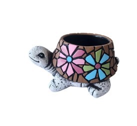 MACETERO TORTUGA MOSAICO XL 27,1x19,7x13,7 cm.