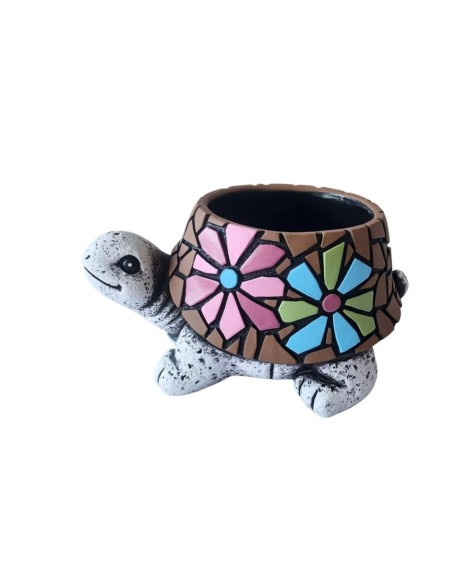 MACETERO TORTUGA MOSAICO XL 27,1x19,7x13,7 cm.