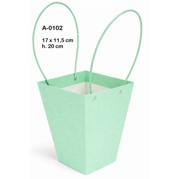 BOLSA DECORACION IMPERMEABILIZADA COLORES SURTIDOS  17X11,5 H 20CM