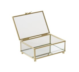JOYERO CRISTAL METAL 15X11X6,5 LAZO TRANSPARENTE