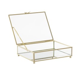 JOYERO METAL CRISTAL 21,5X16,5X6,5 LAZO