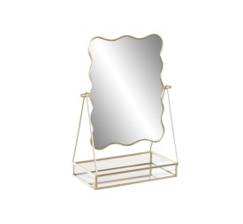 ESPEJO METAL CRISTAL 22,5X11X31 BANDEJA DORADO