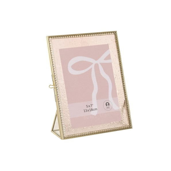 MARCO FOTO 13X18 CRISTAL METAL 19X6X22 ROSA