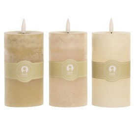 VELA LED CERA PARAFINA 7X7X16 3 SURT.