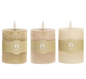 VELA LED CERA PARAFINA 7X7X12 3 SURT.