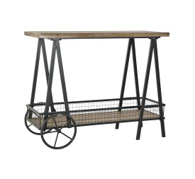 CONSOLA METAL ABETO 100X45X81 RUEDAS NATURAL