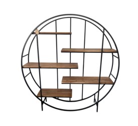 ESTANTERIA HIERRO ABETO 170X30X170 NATURAL MARRON
