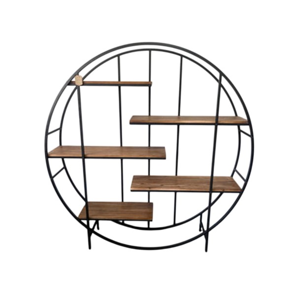 ESTANTERIA HIERRO ABETO 170X30X170 NATURAL MARRON