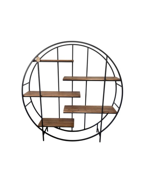 ESTANTERIA HIERRO ABETO 170X30X170 NATURAL MARRON