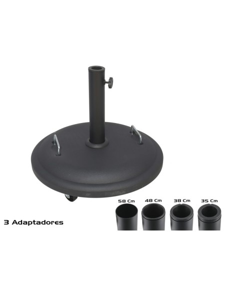 BASE SOMBRILLA CEMENTO RECUBIERTO DE PLASTICO C/ R