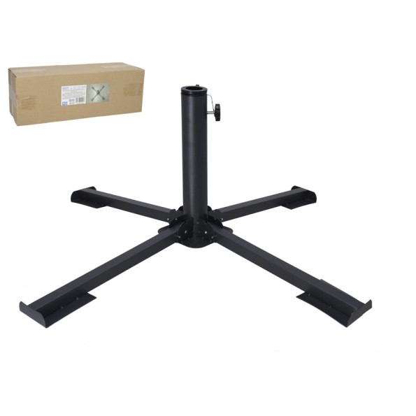 SOPORTE SOMBRILLA ALAN NEGRO 82,5X82,5X27,5 CM