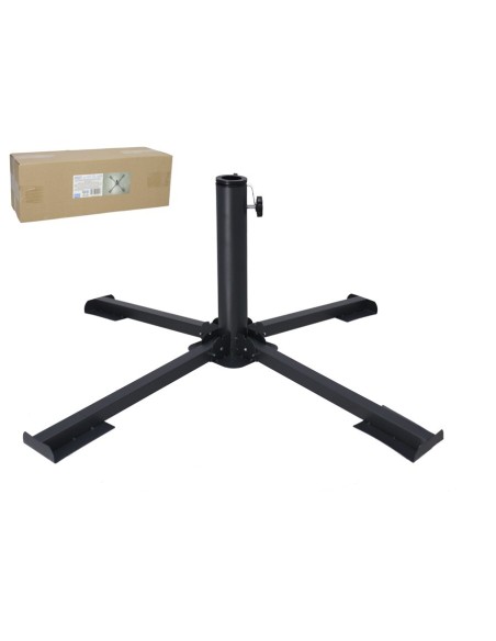 SOPORTE SOMBRILLA ALAN NEGRO 82,5X82,5X27,5 CM