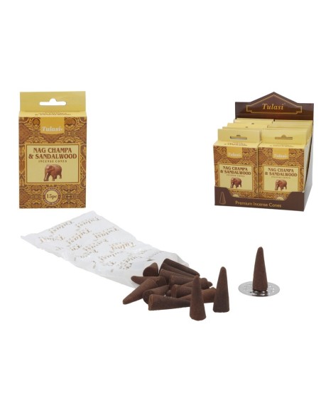 INCIENSO 15 CONOS NAG CHAMPA SANDALWOOD
