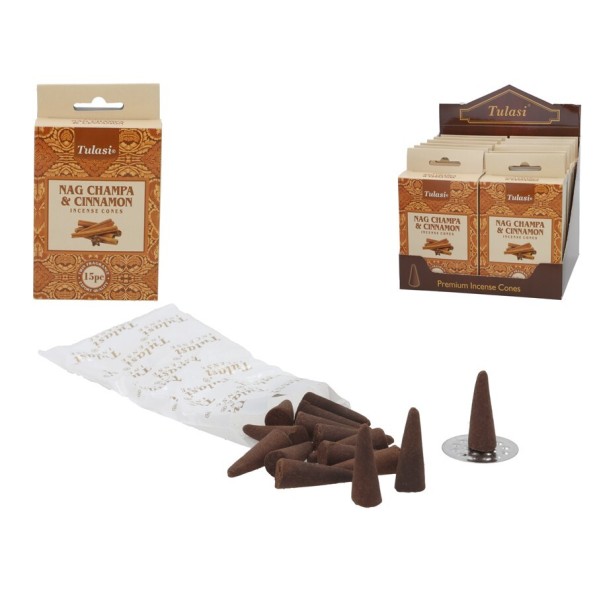 INCIENSO 15 CONOS NAG CHAMPA CINNAMON