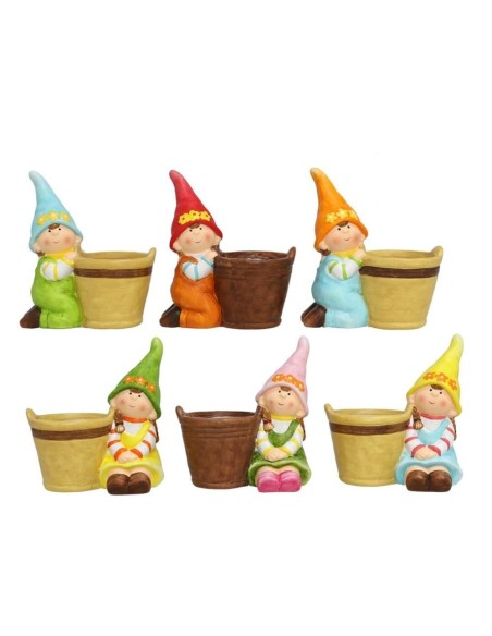 MACETERO DUENDES 12X8X14CM 6 SURT.