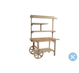EXPOSITOR MADERA 118X53X166 4 ESTANTES NATURAL