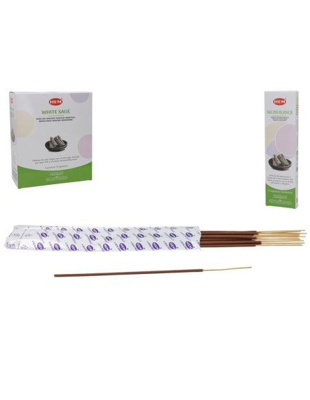INCIENSO 18-20 STICKS WHITE SAGE TALL 25G