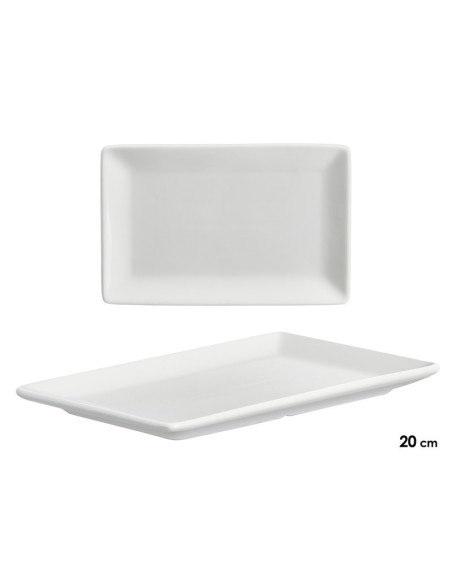 BANDEJA PORCELANA RECTANGULAR 20CM