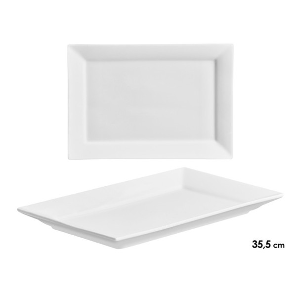 BANDEJA PORCELANA RECTANGULAR ANCHA 35,5CM