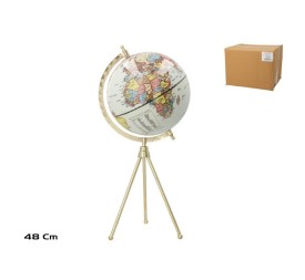 GLOBO TERRAQUEO BASE DORADA 20,5X48 CM LALITA
