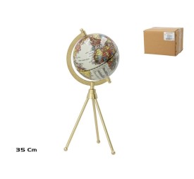 GLOBO TERRAQUEO BASE DORADA 12,7X35 CM LALITA