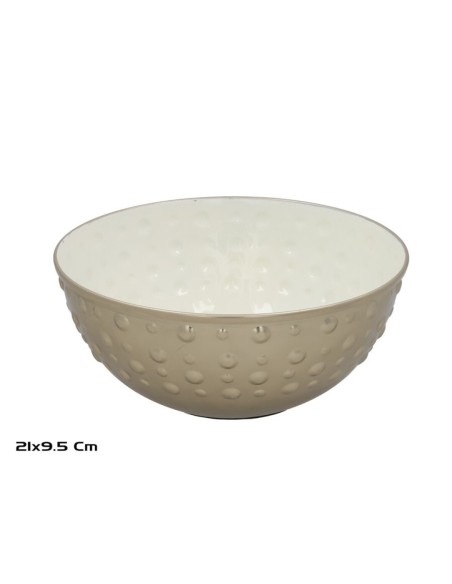 CUENCO 21X21X 9,5CM DORADO VALERIA