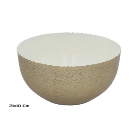 CUENCO 21X21X10CM DORADO GABRIELA