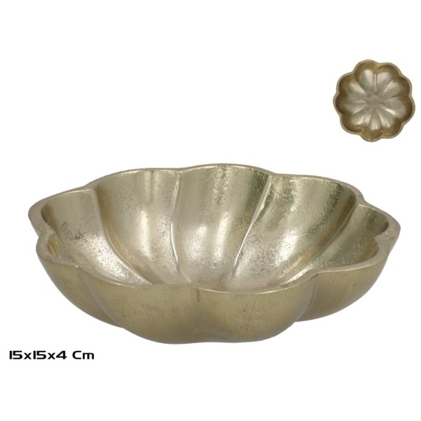 CUENCO 15X15X4CM DORADO CAMILA