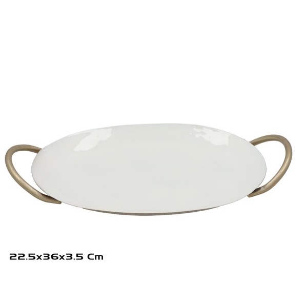 BANDEJA 36X22,5X3,5CM DORADO DANIELA