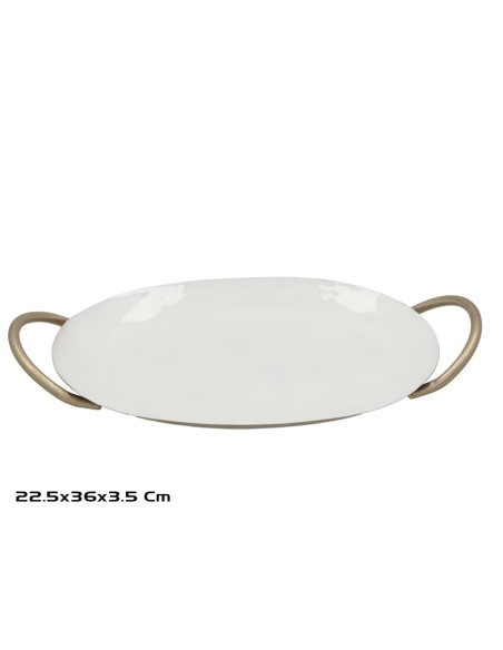 BANDEJA 36X22,5X3,5CM DORADO DANIELA