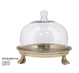TARTERA 23,5X23,5X20 CM DORADO AMINE
