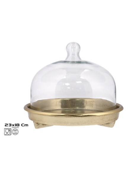 TARTERA 23X23X18CM DORADO AMINE