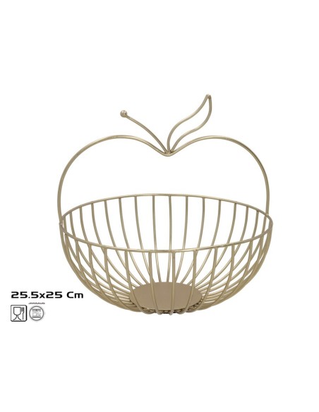 FRUTERO 25,5X25,5X25CM DORADO BAGDINU