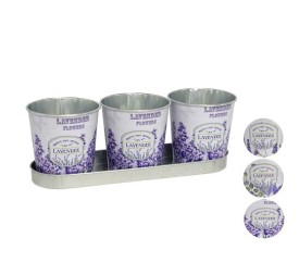 JARDINERA 3 MACETEROS LAVANDA 28,5X8,5CM